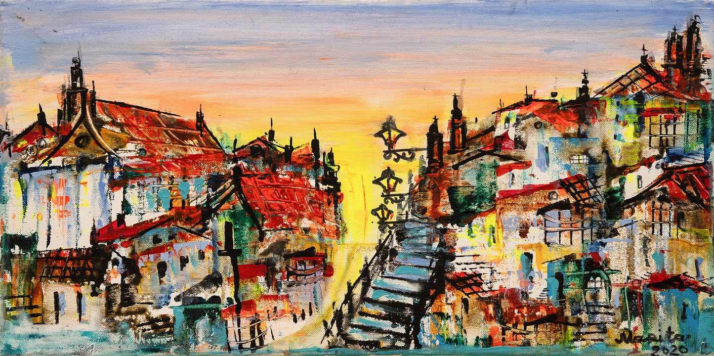 Sunset Over Stairs