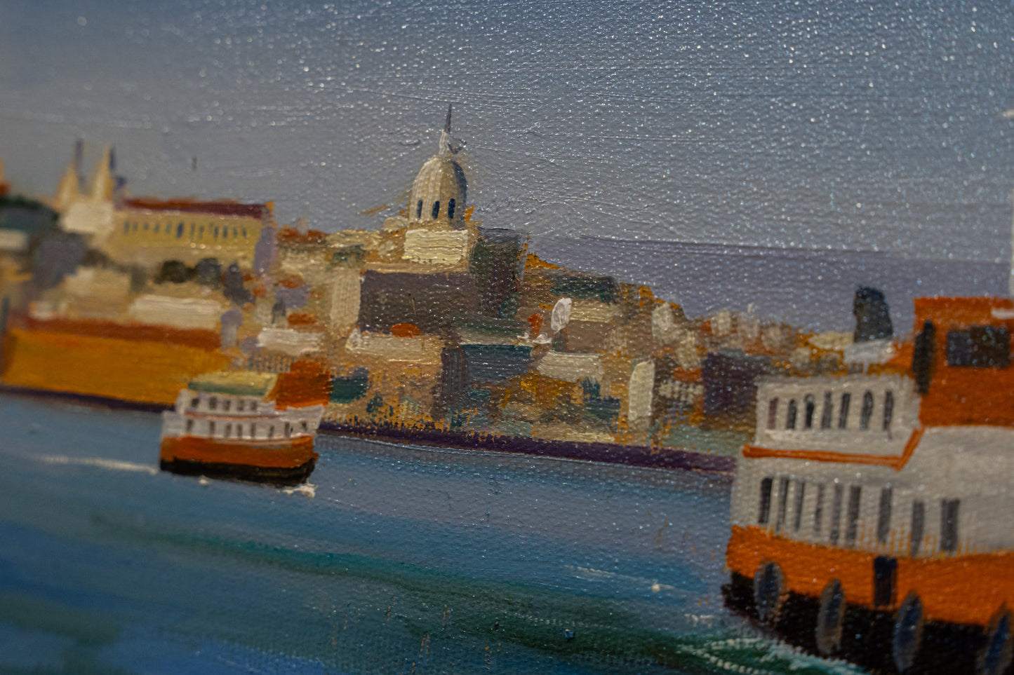 Ferry Boats Crossing the Tagus River I