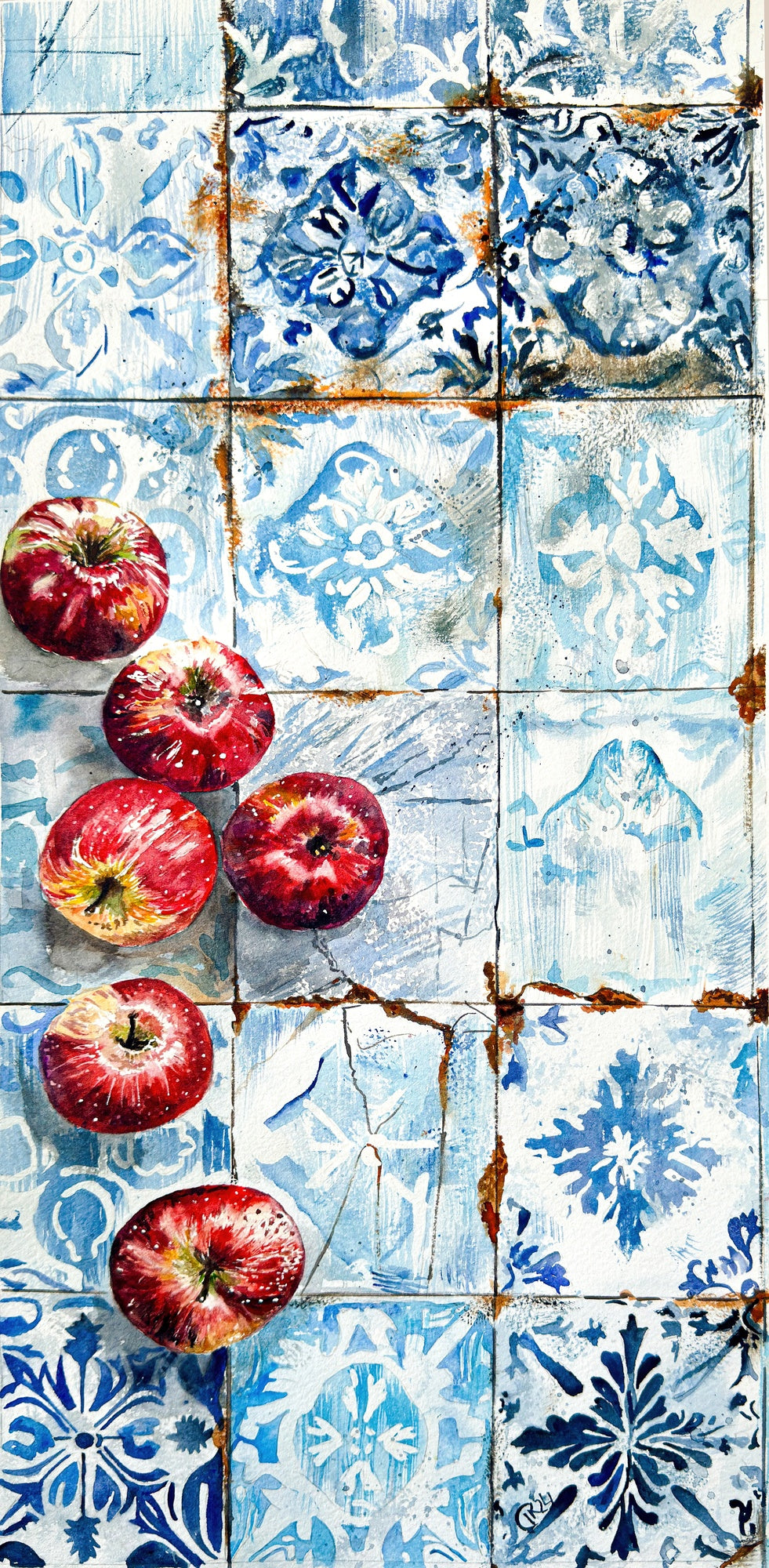 Portuguese Harvest on Azulejo Time – Apples