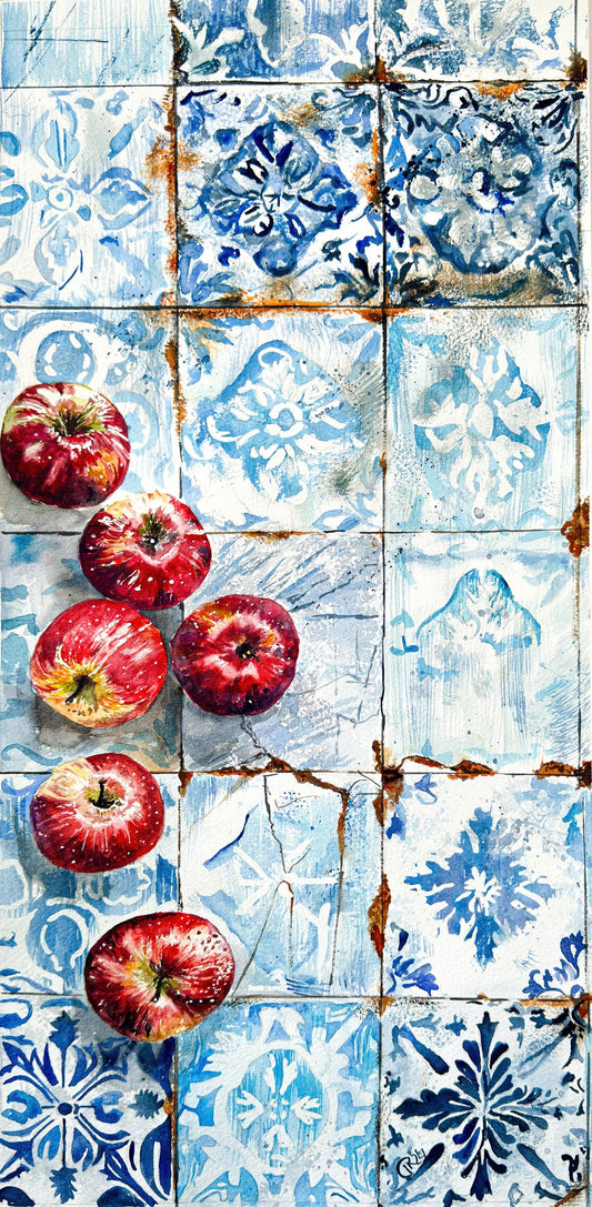 Portuguese Harvest on Azulejo Time – Apples