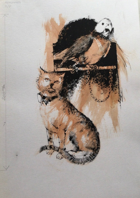 Gato E Papagaio