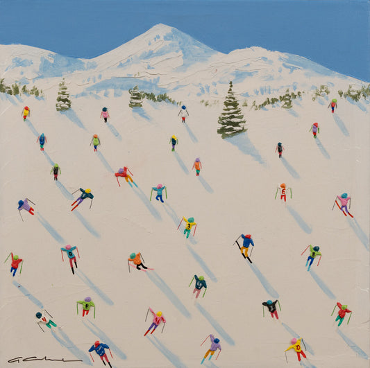 Winter's Vibrant Slopes