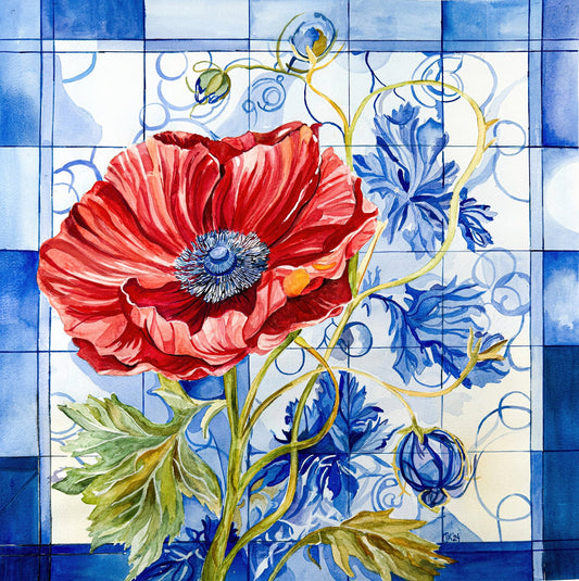 Bright Red Poppy Flower